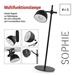 LED stolná lampa SOPHIE, dobíjacia, čierna 8592920137758