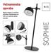 LED stolná lampa SOPHIE, dobíjacia, čierna 8592920137758