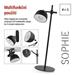 LED stolná lampa SOPHIE, dobíjacia, čierna 8592920137758