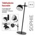 LED stolná lampa SOPHIE, dobíjacia, čierna 8592920137758