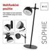 LED stolná lampa SOPHIE, dobíjacia, čierna 8592920137758