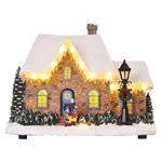 LED vianočný domček, 20,5 cm, 3× AA, vnút., teplá biela 8592920098561