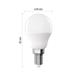 LED žiarovka Classic Mini Globe / E14 / 2,5 W (32 W) / 350 lm / Neutrálna biela