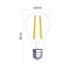 LED žiarovka Filament A60 5,9W E27 teplá biela 8592920114827