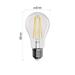 LED žiarovka Filament A60 5,9W E27 teplá biela 8592920114827