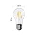 LED žiarovka Filament A60 / E27 / 3,4 W (40 W) / 470 lm / Neutrálna biela