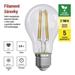 LED žiarovka Filament A60 / E27 / 3,8 W (60 W) / 806 lm / teplá biela