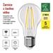 LED žiarovka Filament A60 / E27 / 3,8 W (60 W) / 806 lm / teplá biela