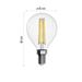 LED žiarovka Filament Mini Globe 3.4W E14 neutrálna biela