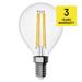 LED žiarovka Filament Mini Globe / E14 / 3,4 W (40 W) / 470 lm / Neutrálna biela