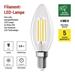 LED žiarovka Filament sviečka A CLASS/ E14 / 3,8 W (60 W) / 806 lm / neutrálna biela