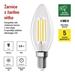 LED žiarovka Filament sviečka A CLASS/ E14 / 3,8 W (60 W) / 806 lm / neutrálna biela