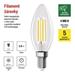 LED žiarovka Filament sviečka A CLASS/ E14 / 3,8 W (60 W) / 806 lm / neutrálna biela