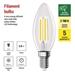 LED žiarovka Filament sviečka A CLASS/ E14 / 3,8 W (60 W) / 806 lm / Teplá biela