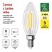 LED žiarovka Filament sviečka A CLASS/ E14 / 3,8 W (60 W) / 806 lm / Teplá biela