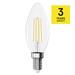 LED žiarovka Filament sviečka / E14 / 3,4 W (40 W) / 470 lm / Neutrálna biela