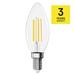 LED žiarovka Filament sviečka / E14 / 7 W (75 W) / 1055 lm / neutrálna biela