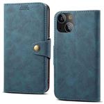 Lenuo Leather flipové pouzdro pro iPhone 14 Plus, modrá 348345