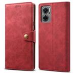 Lenuo Leather flipové pouzdro pro Xiaomi Redmi 10 5G, červená 348315