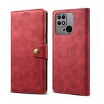 Lenuo Leather flipové pouzdro pro Xiaomi Redmi 10C, červená 348279