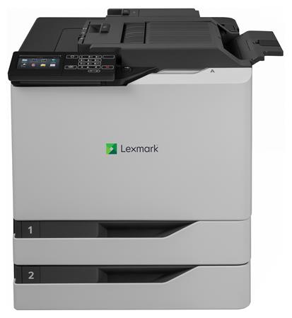 Lexmark CS820dtfe color laser 57/57ppm, síť, duplex, dotykový LCD + dodatečný vstupní zásobník + sešívačka 21K0280