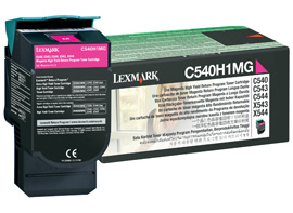 Lexmark originál toner C540H1MG, magenta, 2000str., return, high capacity, Lexmark C540, X543, X544