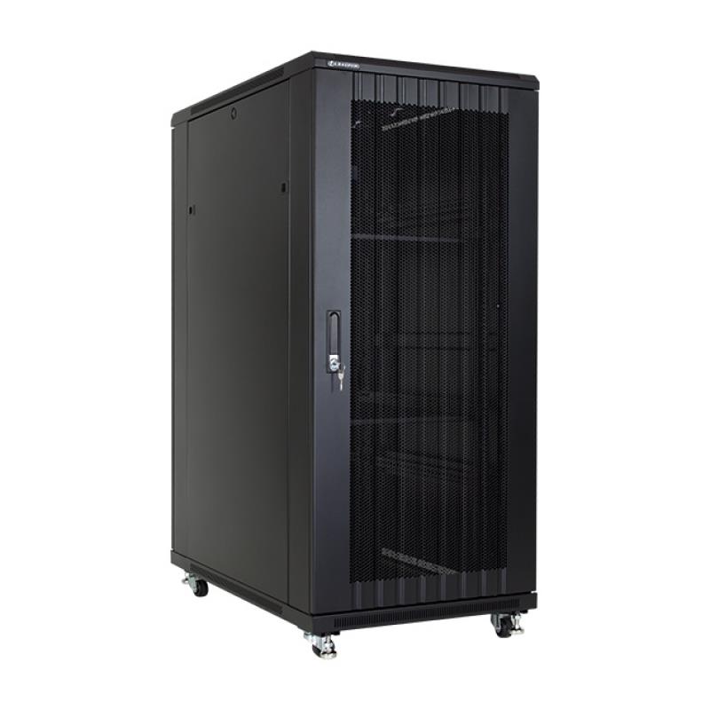 Linkbasic rack cabinet 19'' 27U 600x1000mm black (perforated steel front door) NCB27-610-IFA-C