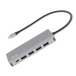 LMP USB-C 7 port hub with external power - Space Gray Aluminium 22366