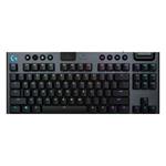 Logitech® G915 TKL Tenkeyless LIGHTSPEED Wireless RGB Mechanical Gaming Keyboard - Clicky - CARBON - UK - INT 920-009535