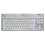 Logitech® G915 TKL Tenkeyless LIGHTSPEED Wireless RGB Mechanical Gaming Keyboard - Tactile - WHITE - US INT'L 920-009664