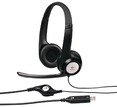 Logitech Headset H390, drátový, USB, čierna 981-000406