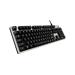 Logitech klávesnice Gaming G413, bílé podsvícení, US - stříbrná 920-008476