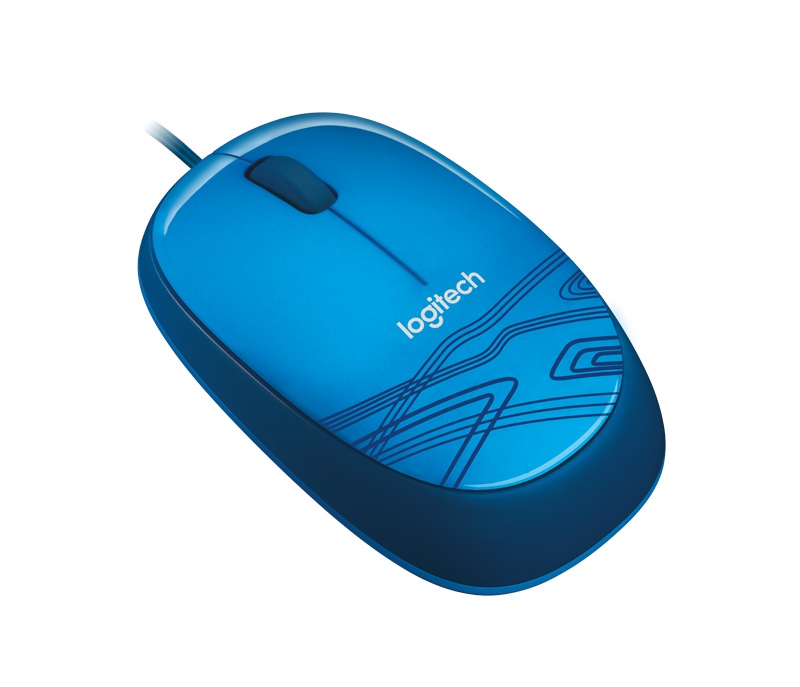 Logitech M105 - Myš - optický - kabelové - USB - modrá 910-003114