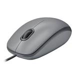 Logitech M110 Silent - Myš - pravák a levák - optický - 3 tlačítka - kabelové - USB - středně šedá 910-005490