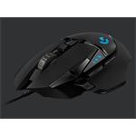 Logitech myš Gaming G502 High Performance /optická / 11 tlačítek/100 - 16000dpi - černá 910-005470