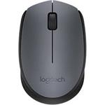 Logitech Myš M170, 1000DPI, 2.4 [GHz], optická, 3tl., 1 koliesko, bezdrôtová, šedá, 1 ks AA, miniat 910-004642