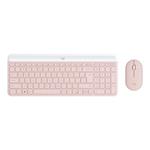 Logitech Slim Wireless Combo MK470 - Klávesnice a sada myši - bezdrátový - 2.4 GHz - AZERTY - franc 920-011316