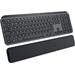 Logitech Wireless Keyboard MX KEYS + opěrka zápěstí, CZ/SK, grafitová 920-009416*CZ