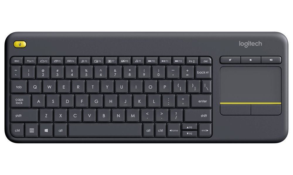 Logitech® Wireless Touch Keyboard K400 Plus Black , UK layout 920-007143