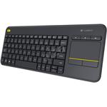 Logitech® Wireless Touch Keyboard K400 Plus Black , UK layout 920-007143