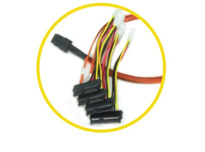 LSI AMCC SAS BREAKOUT CABLE 0,6M miniSAS-4x SAS+power LACBLSAS8087OCF06M