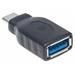 Manhattan Adaptér SuperSpeed USB-C 3.1 Gen1 -> USB typ-A M/F čierny 354646