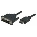 Manhattan HDMI kábel na DVI-D, Dual Link, 1 m, čierny 322782