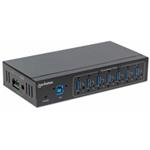 Manhattan hub, 7-portů, USB 3.0 Type-A, černá 164405