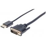 MANHATTAN kabel DisplayPort 1.2a Male to DVI-D 24+1 Male, 3 m, černý 152136