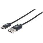 MANHATTAN kábel Hi-Speed USB-C, C Male / A Male, 2 m, čierny 354929