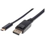 Manhattan Kábel k monitoru USB-C --> DisplayPort adaptér DP 4K M/M čierny 2m 152464