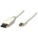 Manhattan kábel, Mini DisplayPort na DisplayPort kábel, dĺžka 2m, biely, plast 324748