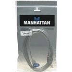 MANHATTAN Kabel USB 2.0 A-A prodlužovací 4,5m (stříbrný) 340502