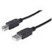 MANHATTAN Kabel USB 2.0 A-B propojovací 3m, černý